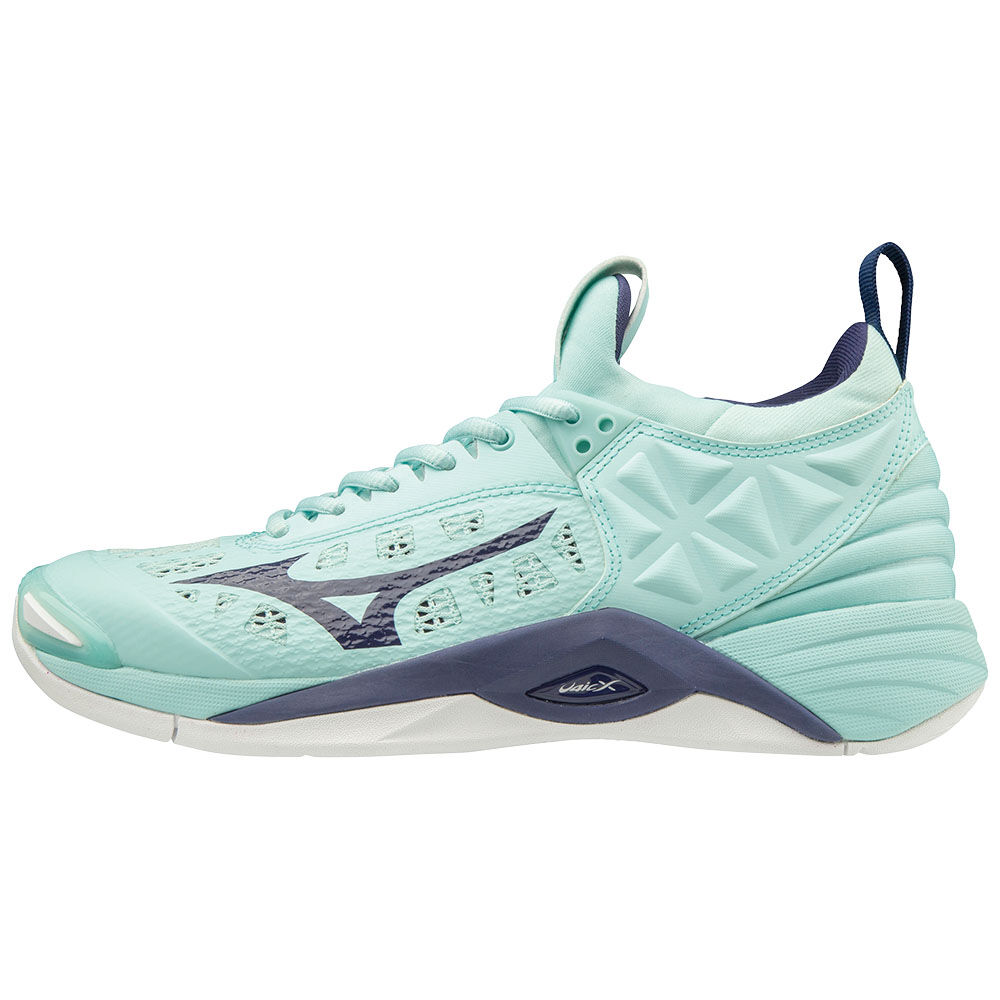 Mizuno WAVE MOMENTUM - Bayan Voleybol Ayakkabısı - Mavi Beyaz Türkiye (YBWGDX-839)